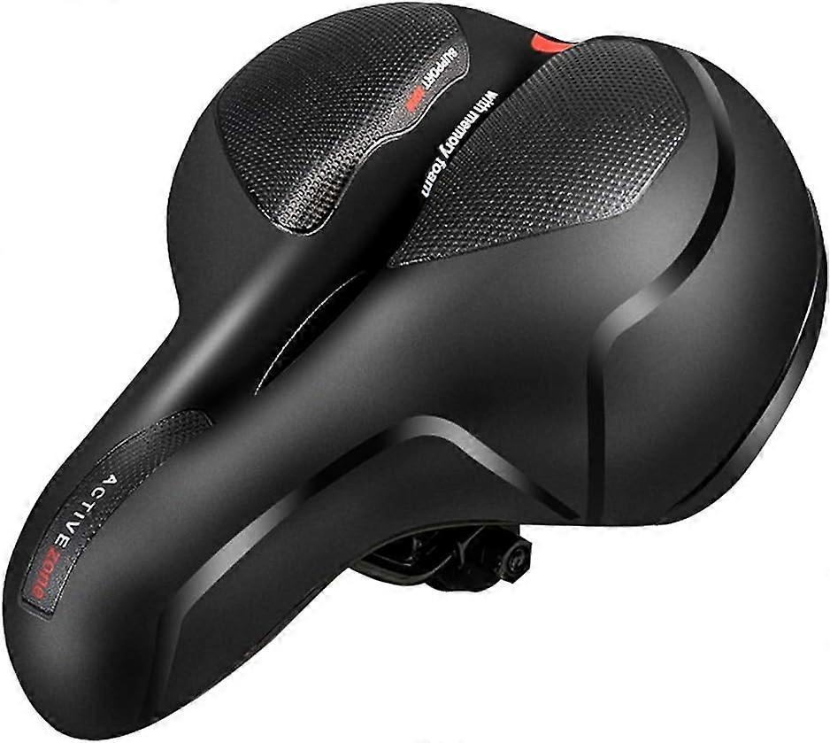 Large and Comfortable Bicycle Seat Cushion with Double Shock Absorption Function