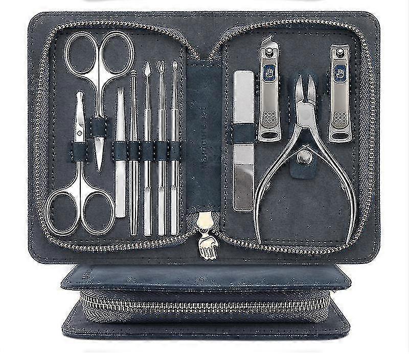 الحصري مانيكير 11 قطعة / باديكير / مسمار مجموعة الرعاية / الحقيبة، ذات جودة عالية المحرز في الصين، أسود