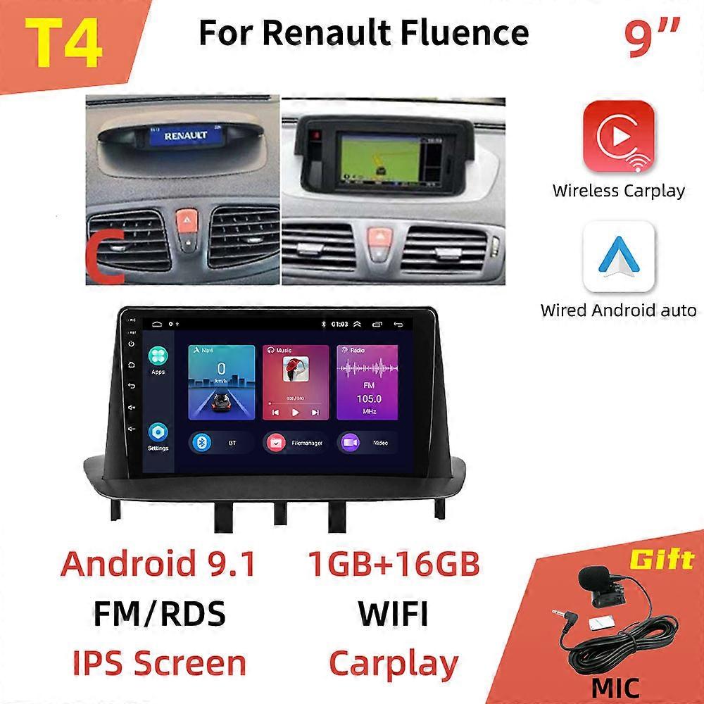 2 Din Android Car Radio For Renault Megane 3 Fluence 2008-2014 9" Screen Car Stereo Gps Navigation Multimedia Player Autoradio