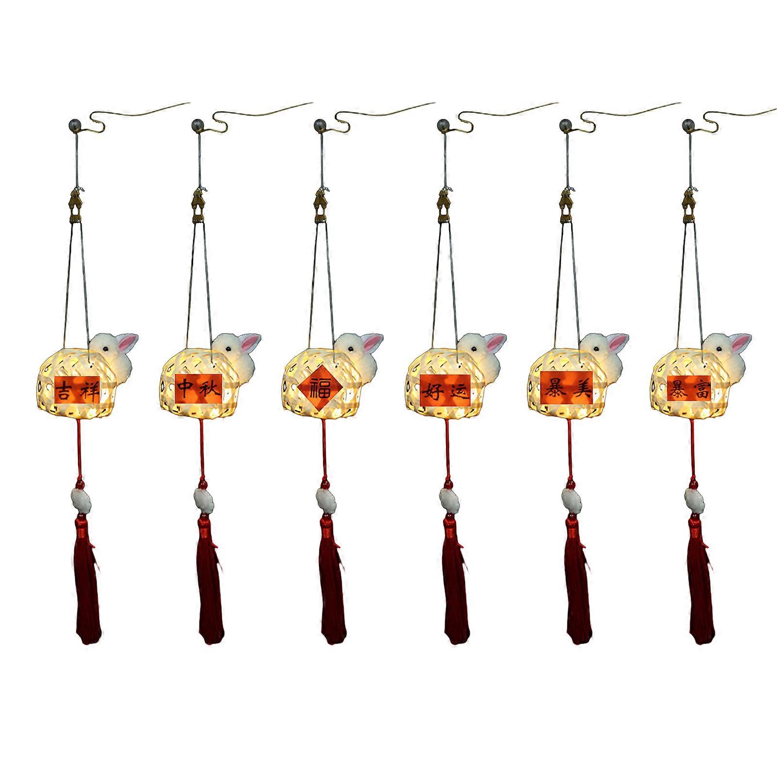 QingHai Lantern Material Bag DIY Luminous Cartoon Rabbit Lantern Kit for Mid-Autumn Spring Festivals Decoration