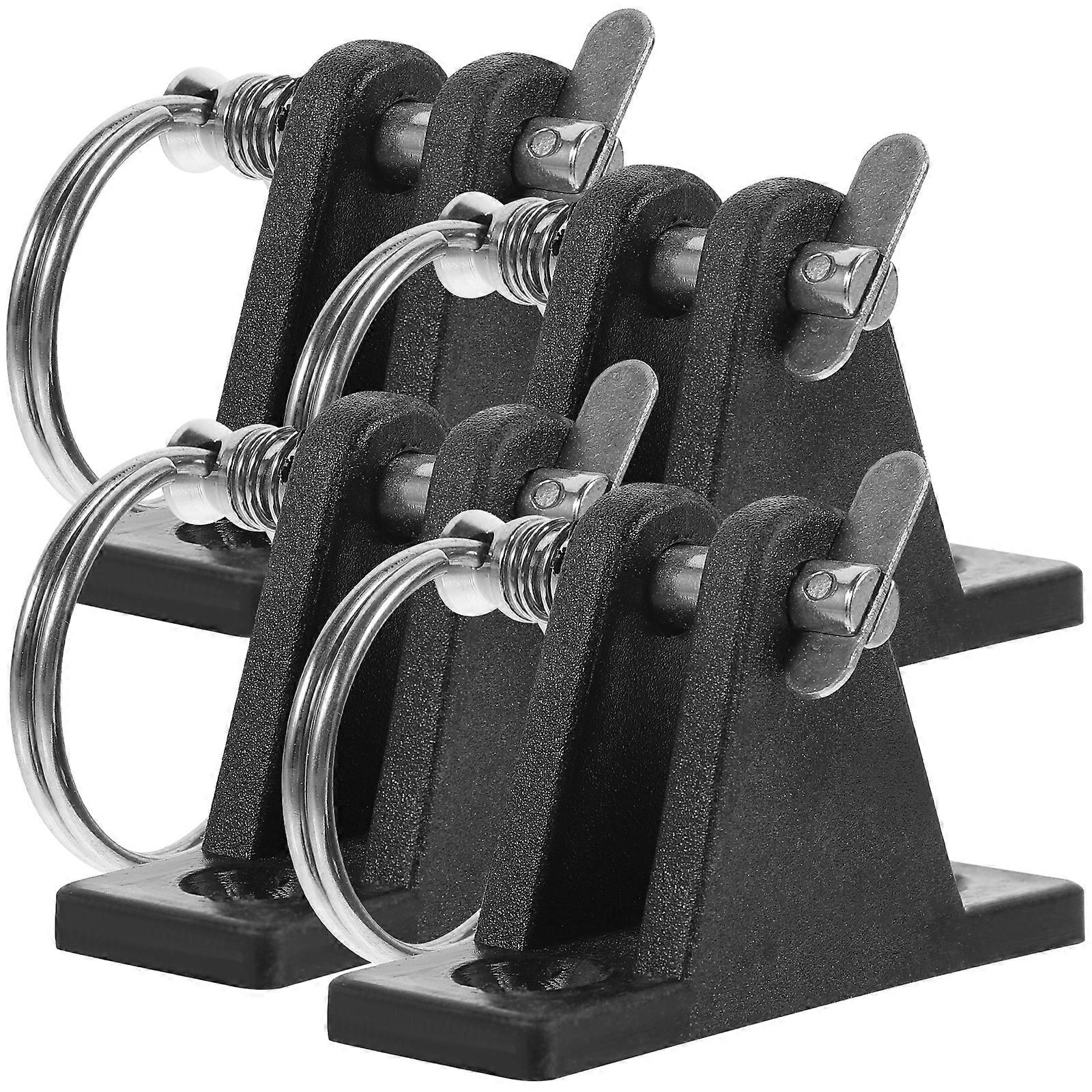 4pcs Bimini Tops Deck Hinges Flat Mount Boating Hinge Accessories with Screws