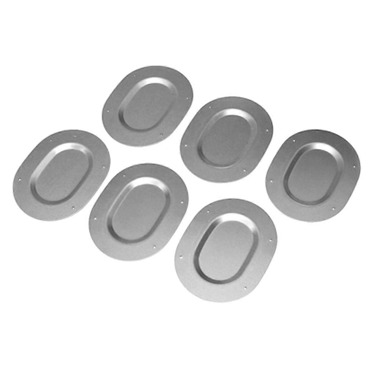 6pc Metal Trunk Drain Plug Plate Covers For 1967-77 Body For Inl14820