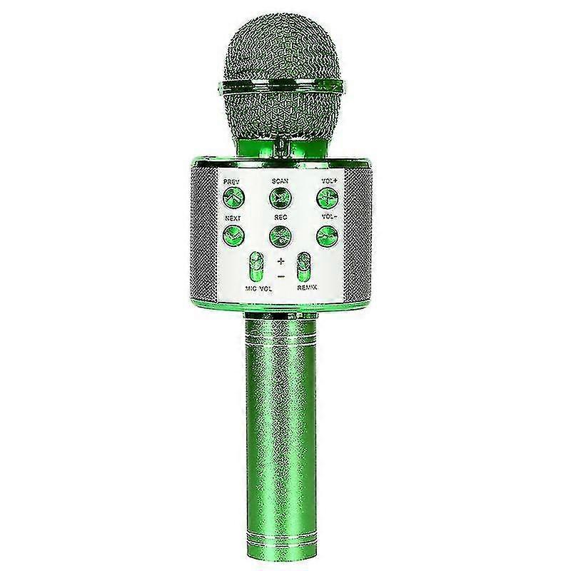 Wireless Bluetooth Karaoke Handheld Microphone, Home Ktv Player With Ios Computer Supportgreen