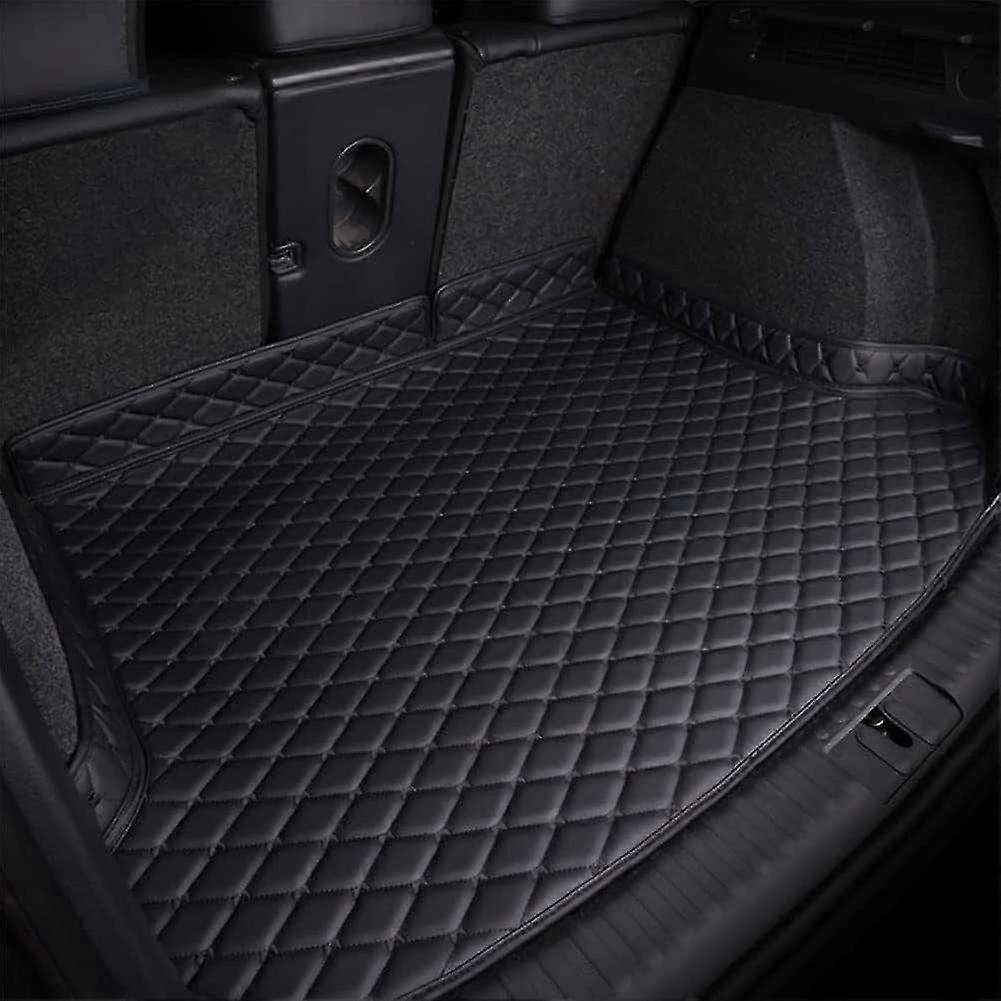 Car Leather Boot Mats for VOLVO XC40 2019-2023, Rear Trunk Cargo Pad Boot Liner Luggage Tray Protector Non-Slip Durable Waterproof Mat,D Coffee