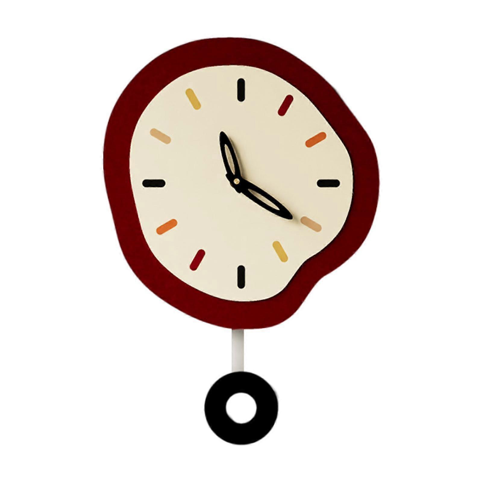 Wall Clock Modern Practical Unique Hanging Clock for Office Modern Classroom 48cmx35cm