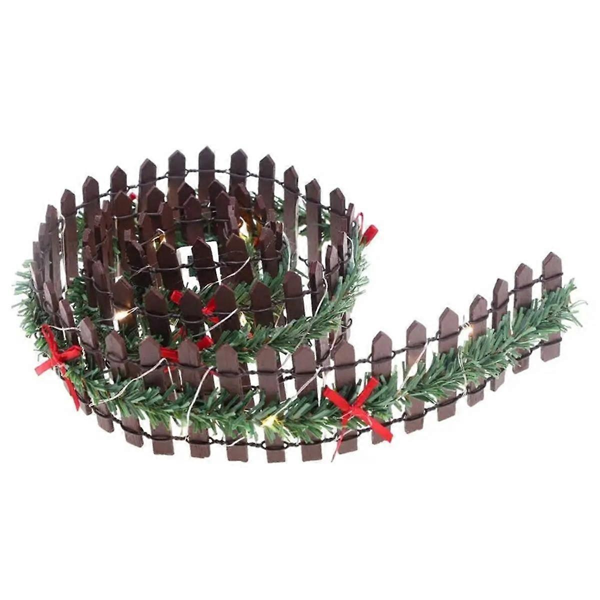 حديقة السياج حديقة عيد الميلاد المبارزة خشبية الجنية حديقة الملحقات مع LED ضوء الأحزاب ديكور