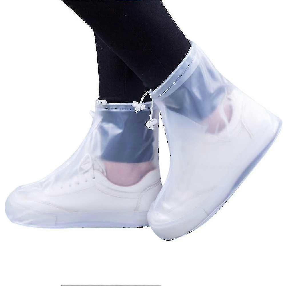 Dospělý Rain Boot Kryt boty PVC střední trubka Dospělý Rain Boots Cover, bílá