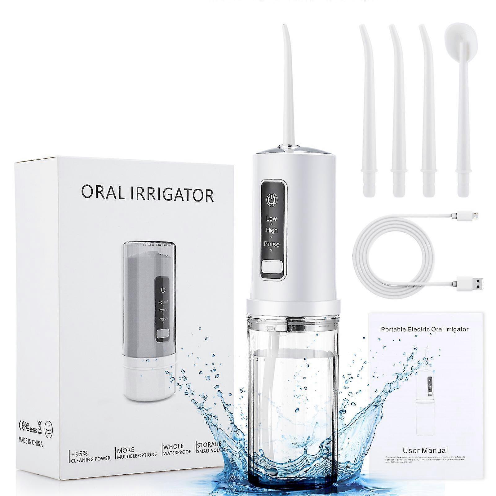 Dental Jet Water Flosser Wireless Oral Irrigator For Professional Teeth Care Portable And Retractable Irrigator With 200ml Capacity
