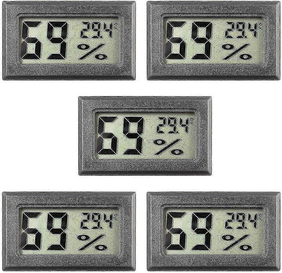 5-Pack Mini Hygrometer Small Digital Thermometer Hygrometer Lcd Monitor Indoor