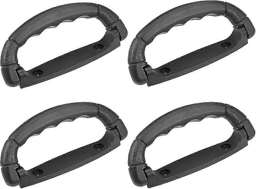 Black 4pcs- Plastic Luggage Handle 12.5cm Grip