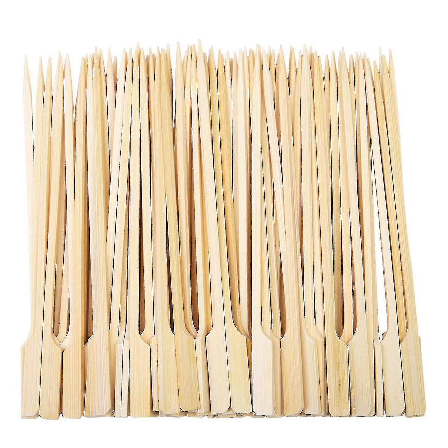 600pcs Bamboo Paddle Skewers Barbecue Bamboo Skewers Sticks 9cm