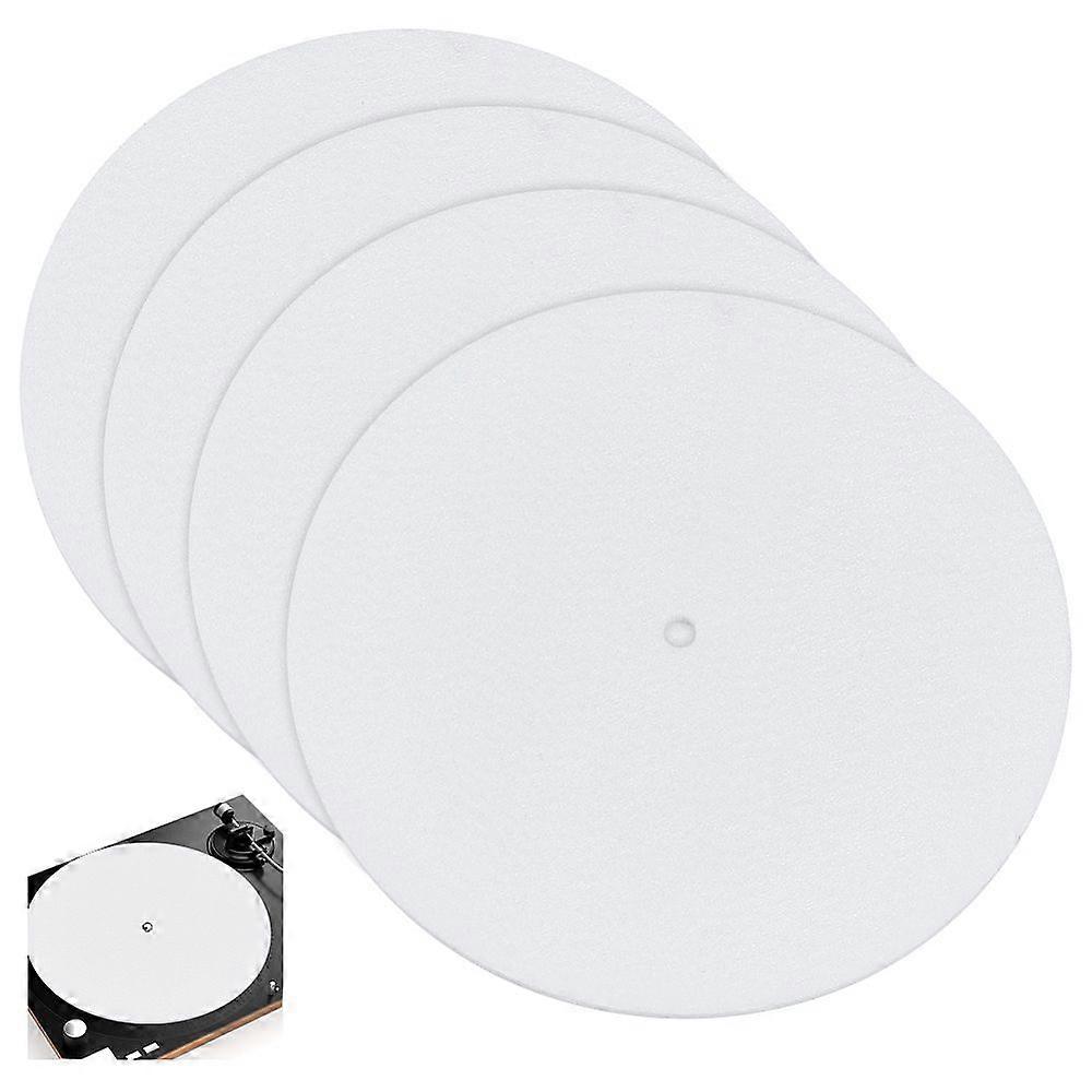Felt CD Pads Flat Round White 295x3mm Hole: 7.5mm