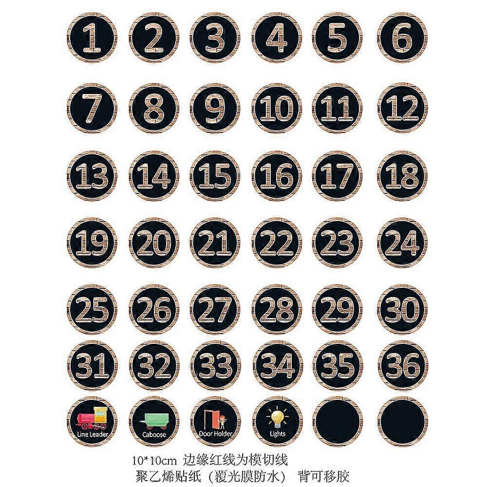 42Pcs Number Theme Self-Adhesive Paper Decorative Stickers for Party Decorative Presents Sealing Number 100x100mm