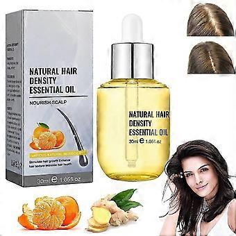 Ginger Hair Serum, Natuurlijke haardichtheid etherische olie, verdikking kruidenserum snelle hergroei olie serum voor haaruitval 30ml