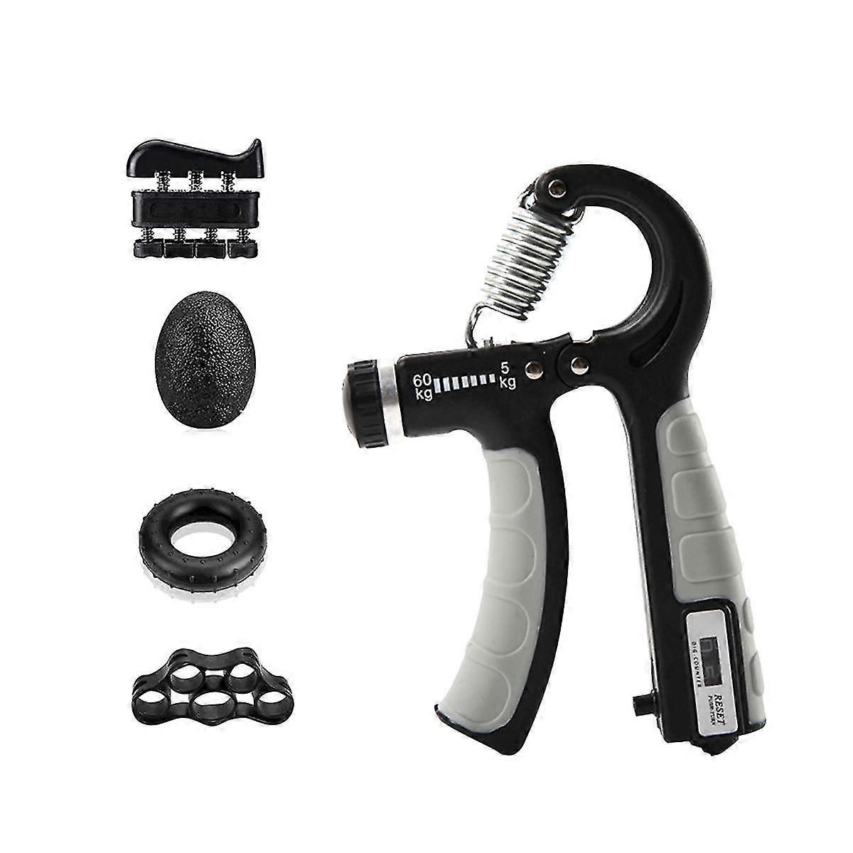5pack Grip Strength Trainer Kit Adjustable Count Hand Grip Set With Finger Exerciser Hand Extension