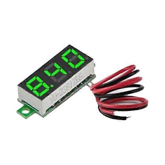 Voltage Tester Adjustable High Accuracy Mini 0.28-Inch Two-Wire Digital Voltmeter for Car