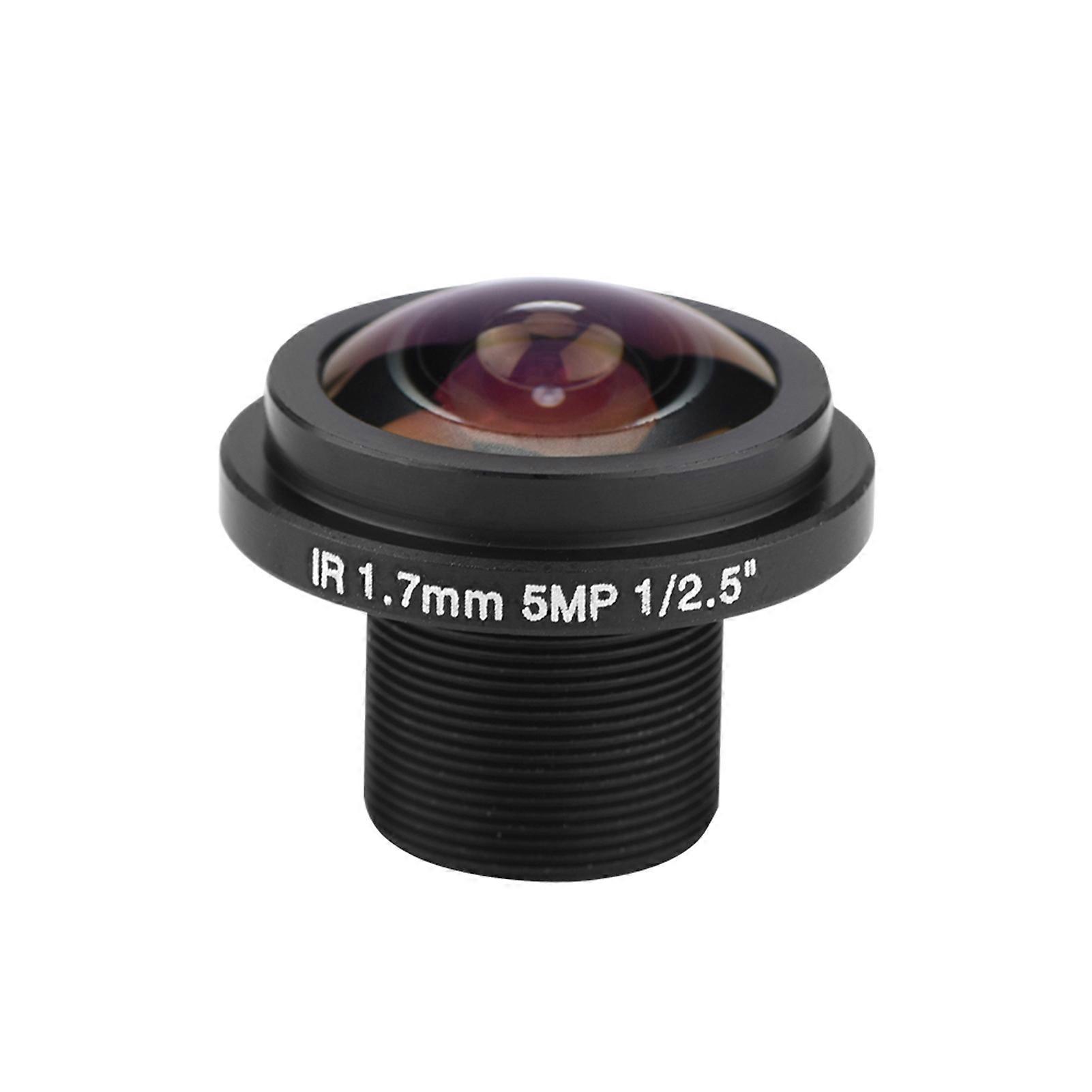 Objectif de caméra de sécurité Fisheye HD 5MP, focale 1,7 mm, 185°