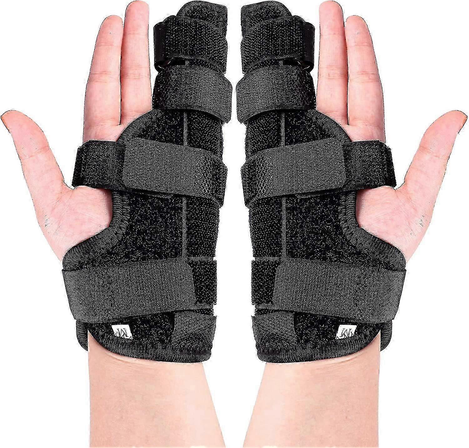 2 Pack Boxer Finger Splint Padded Support Brace Boxer Fracture Splint Metacarpal Finger Splint Hand Brace For Trigger Finger