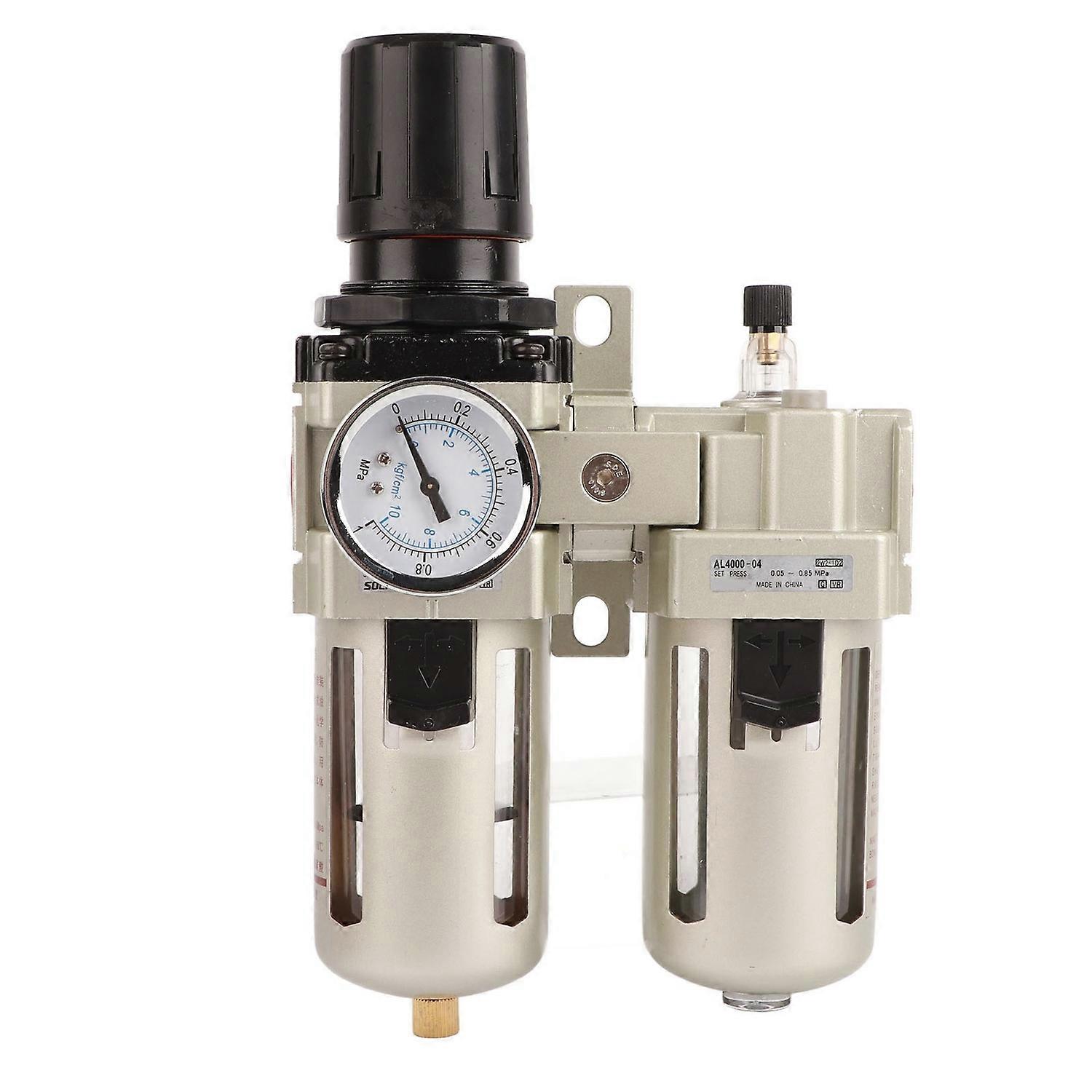 Water Oil Separator Compressed Air Drain Filter Regulator with Pressure Gauge 0.05‑0.85MPaG1/2