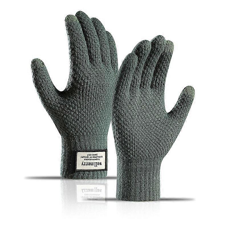 Winter Thicken Warm Wool Knitted Gloves