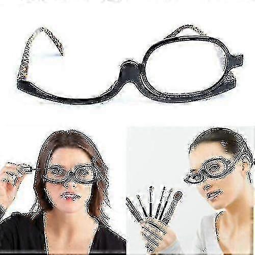 Glasses Magnifying Glasses Rotating Makeup Reading Glasses Folding Eyeglasses