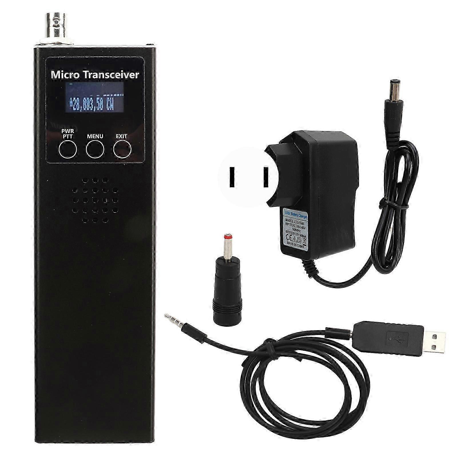 Radio Transceiver 0.5MHz30MHz 4 Waveband Handheld HF SSB QRP USDX Transceiver for Reception US Plug