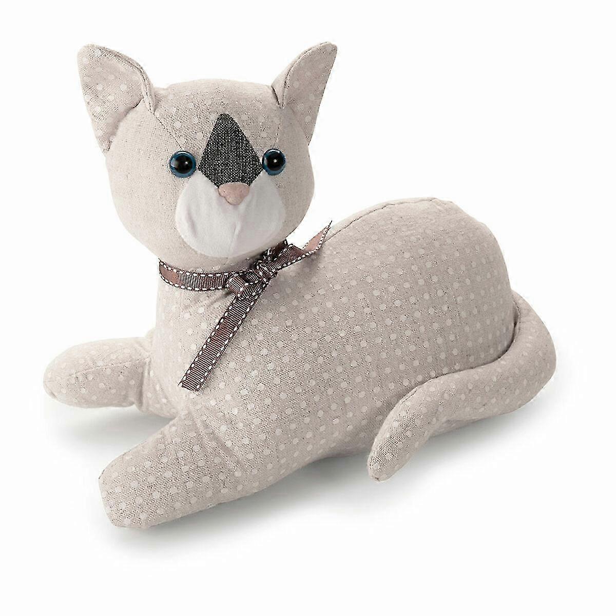 Doorstop Inofix 3178-2 Textile Sand 28 x 13 x 23 cm White Cat
