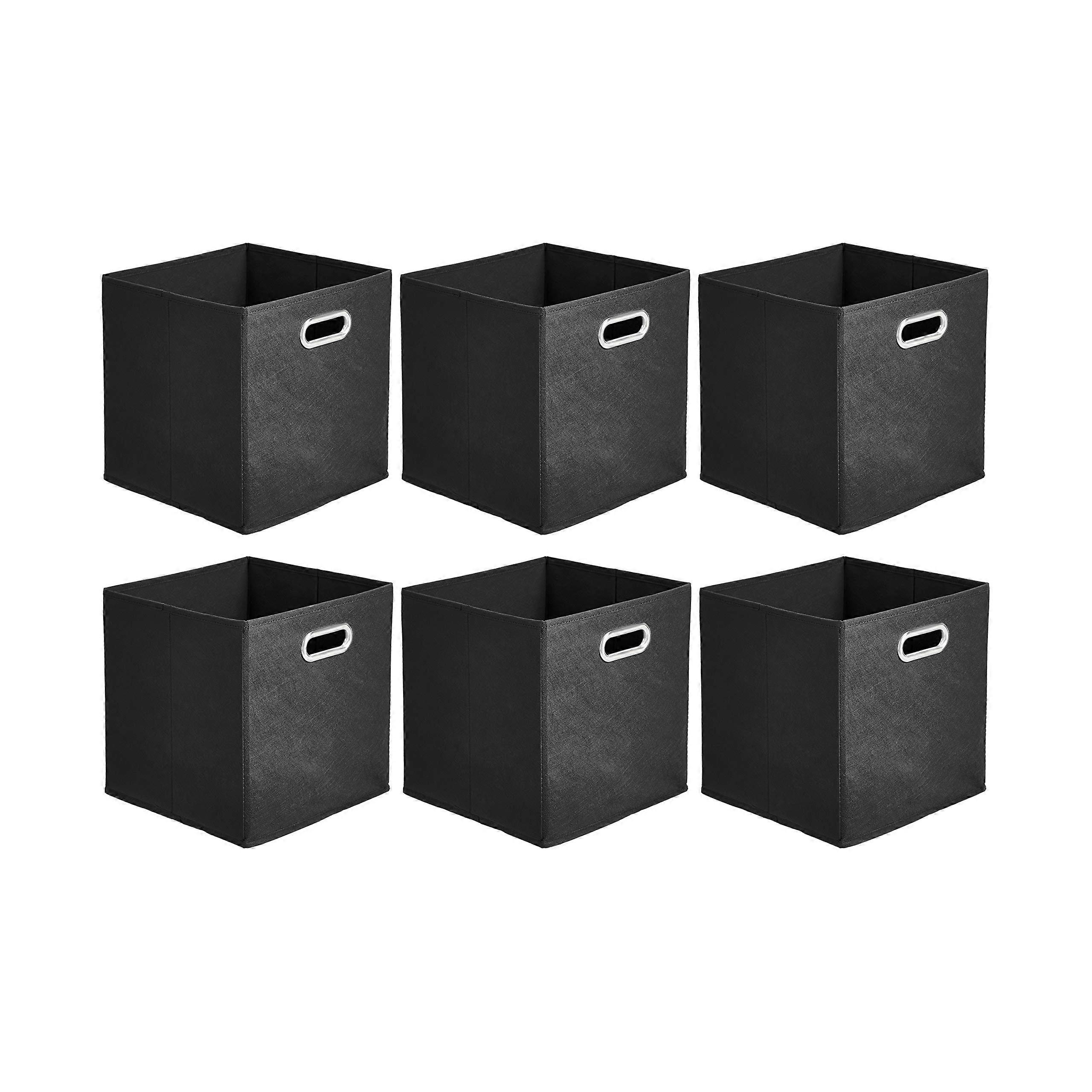 6 pack collapsible storage bins, 10.5 x 10.5 x 11 inches