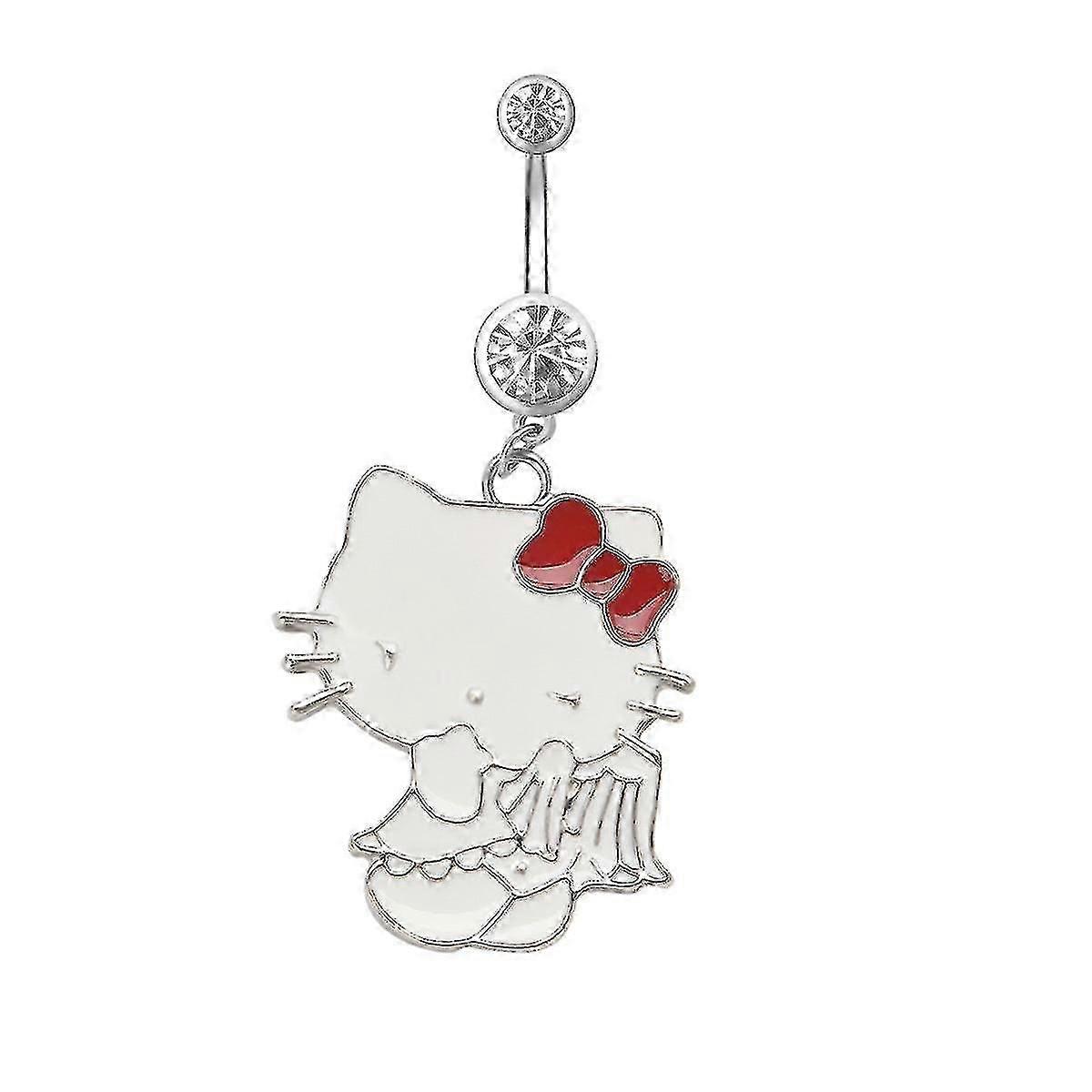 1Pc rabbit creativity belly button ring navel piercing ring cartoon cat navel button piercings for women girls body jewelry gift-1