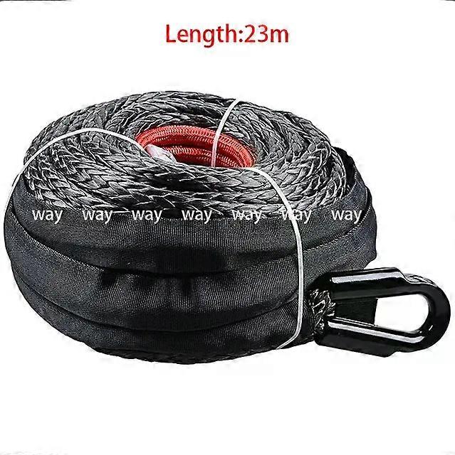 Winch Rope String Line Cable with Sheath Gray Synthetic Towing Rope 29m12000LBs Car Wash Maintenance String compatible for  ATV UTV Off-Road MAXP