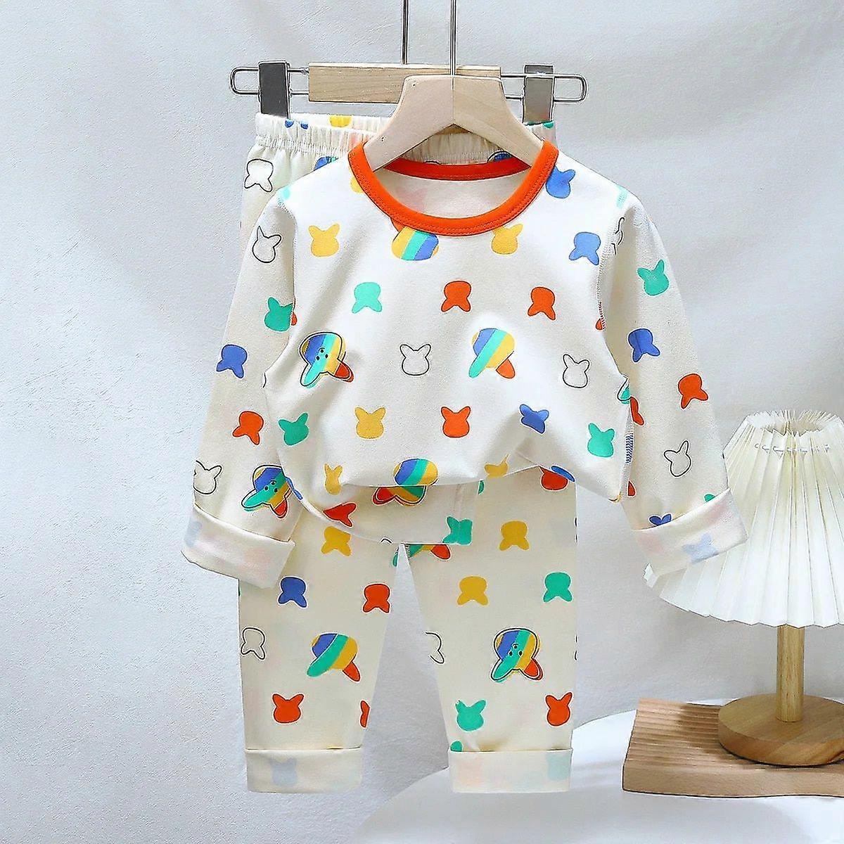 Barn Pyjamas Set Baby Flickor Nattkläder Långärmad Barn Loungewear Småbarn Flickor Inomhuskläder Pojkar Nattkläder1