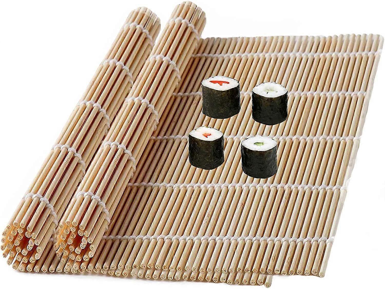 2 stuks bamboe Sushi Rolling Mat, natuurlijke bamboe Sushi maken kit, Sushi Rolling Mats