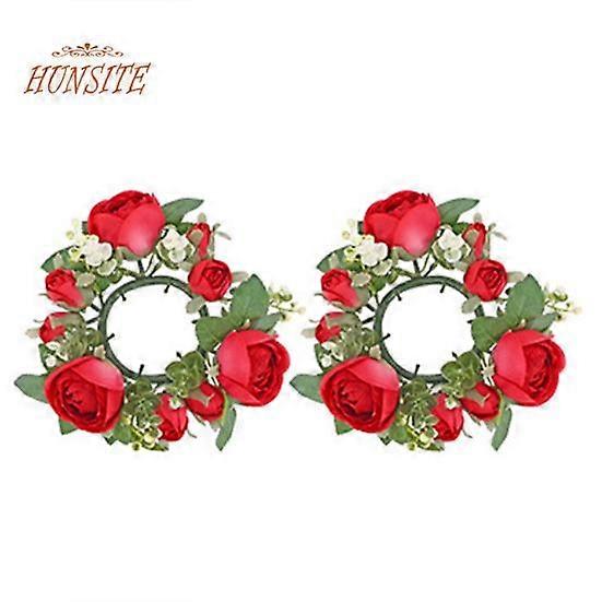 2Pcs Lifelike Candlestick Garland, Artificial Wreath for Home