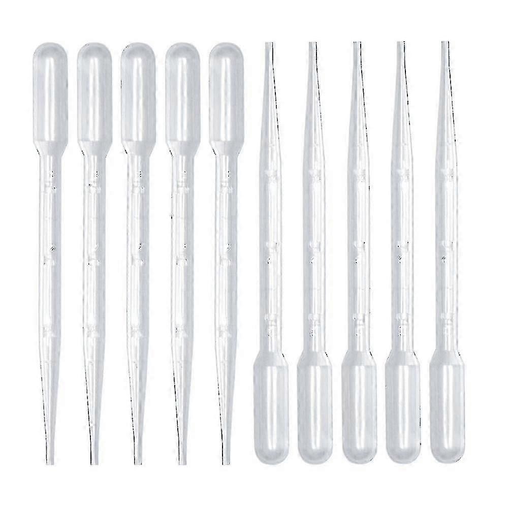 100pcs 3ml Disposable Graduated Pasteur Pipette Plastic Dropper Urine Straw Lab School Tools Pasteur Straw Dropper