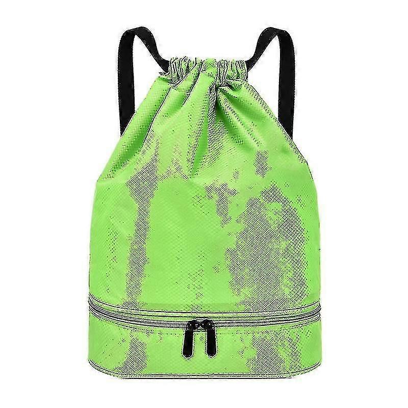 2022 Ny Dragsko Bundle Pocket Portable Torr Våt Separation Vattentät Väska Simutrustning Strandryggsäck - Fluorescerande Grön