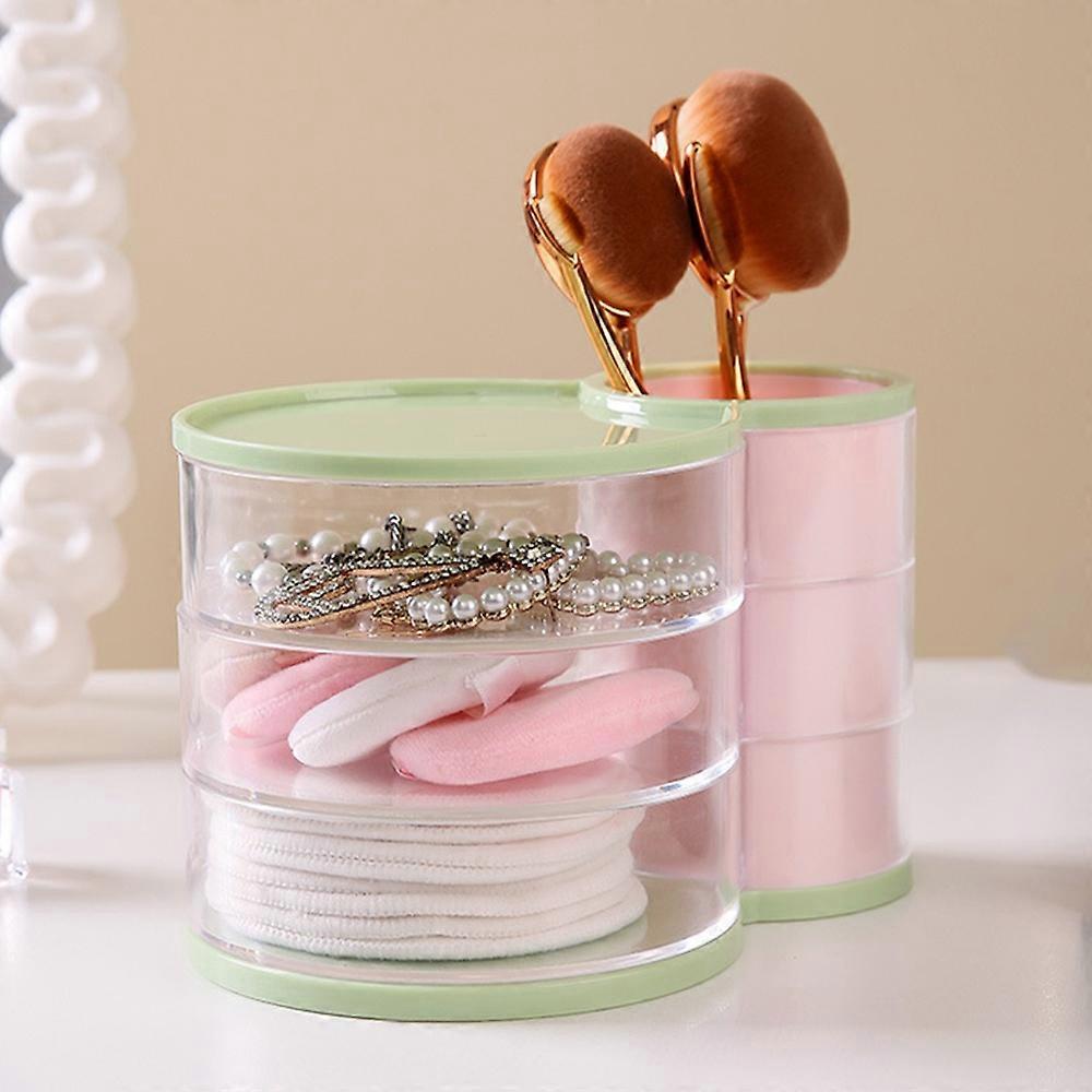 Multifunction Storage Container Desktop Organizer Rotating Makeup Brush Holder Pencil Cup