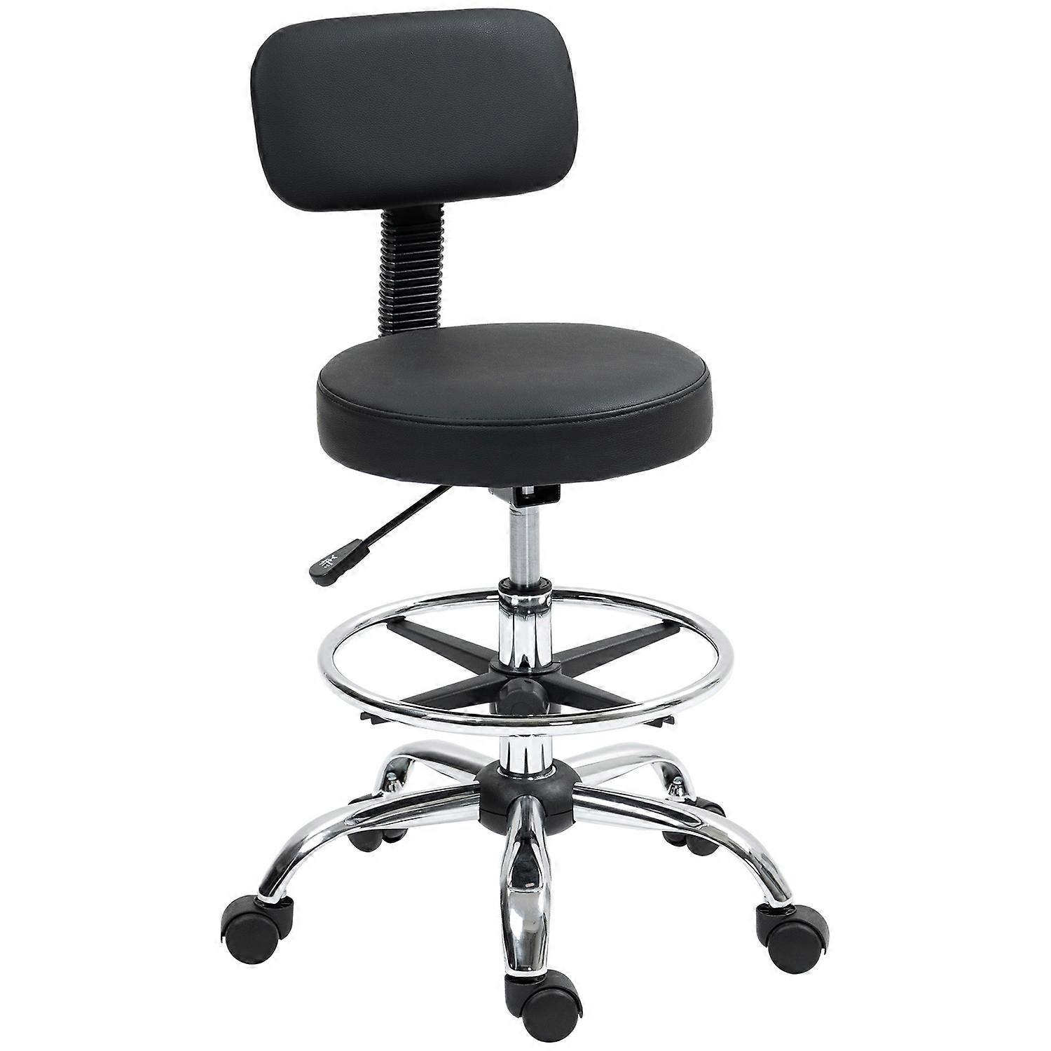 Office Chair, Ergonomic Drawing Chair, Height Adjustable Computer Chair with Foot Ring, Desk Chair, Swivel Chair for
