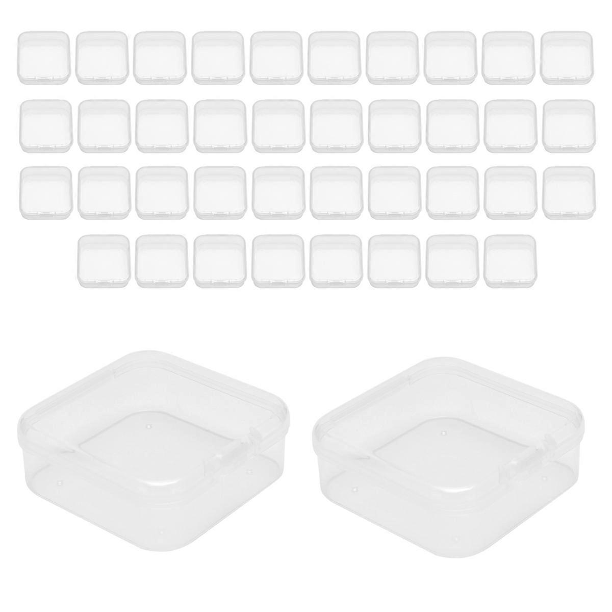 40 Pack Pack Clear Plastic Beads Storage Containers Box