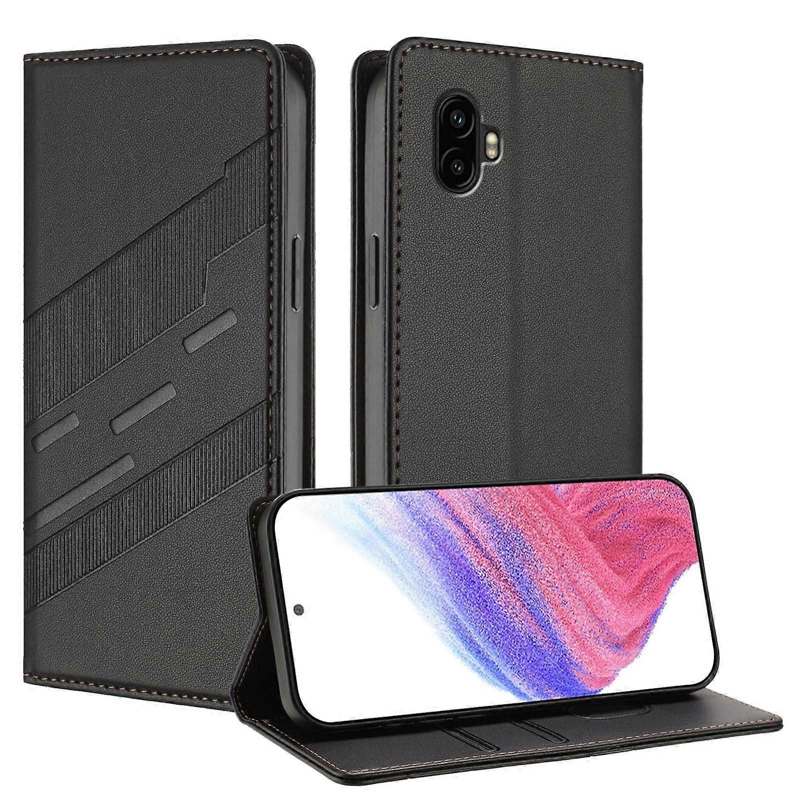 Embossed Wallet PU Case For Samsung Galaxy XCover6 Pro