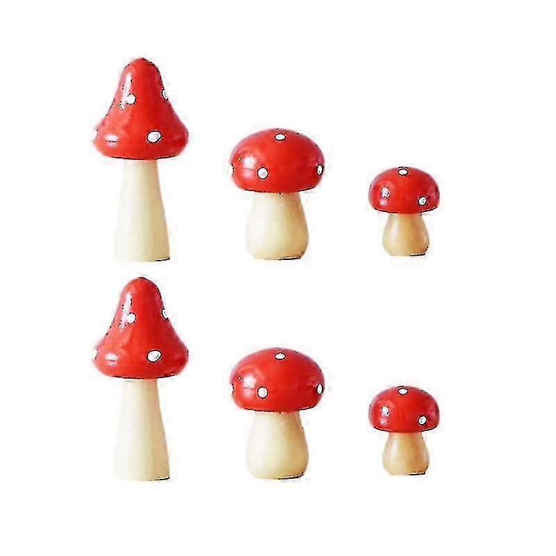 1 stk kunstige plantedekorasjoner, tre sopp