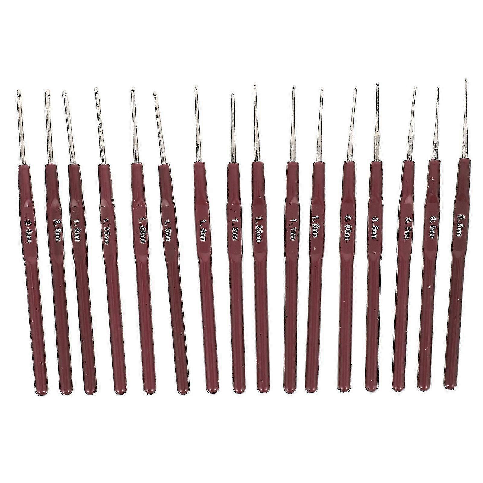 16pcs Crochet Needles Knitting Tools Plastic Sweater Hooks For Diy Handcraft