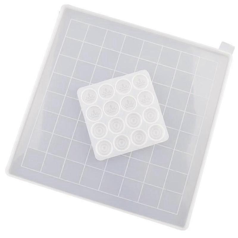 DIY Crystal Glue Drop Checkers Chess Board Resin Mold Silicone Crown Chess Mirror Epoxy Mould