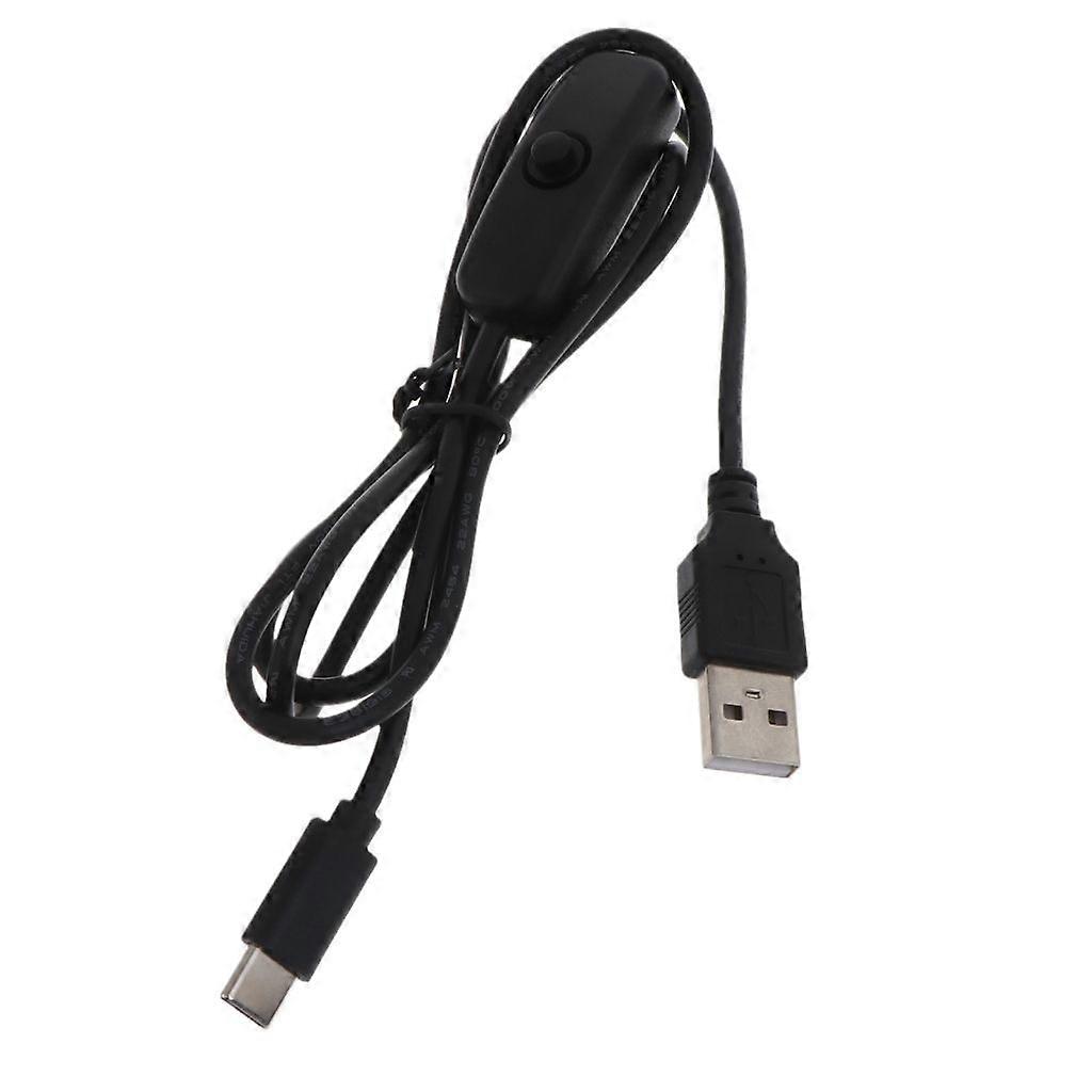 سلك إمداد الطاقة USB من النوع C 5V 3A مع كابل مفتاح تشغيل / إيقاف ل RaspberryPi 4