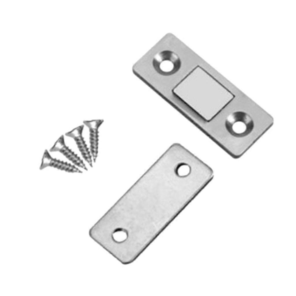 Metal Invisible Cabinet Door Catch Strong Magnetic for Latch Door Stop Keep Cupboard Wardrobe Closed Easy to Install Chrome