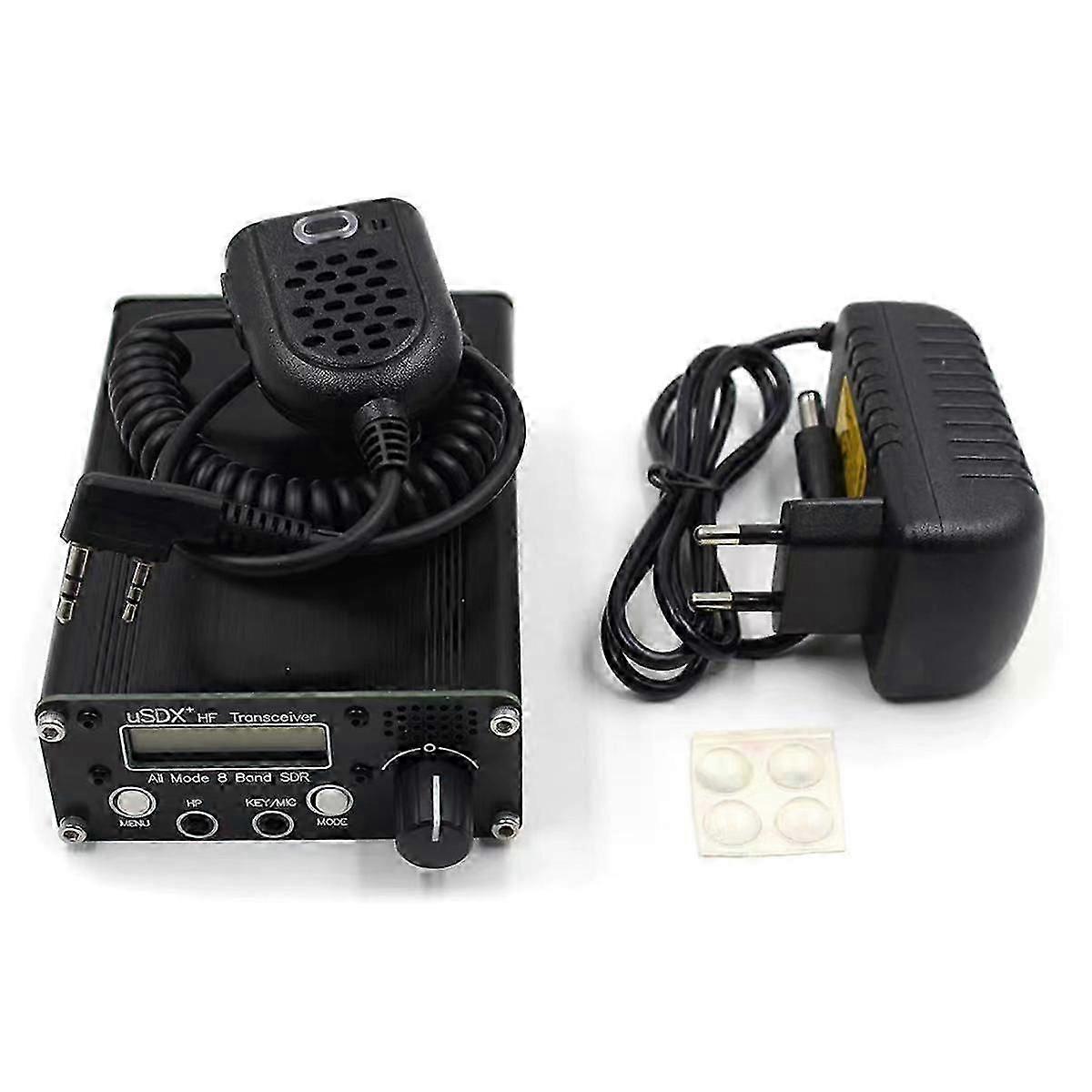 Apply USDR USDX+Plus V2 8-Band SDR Transceiver HF SSB QRP LCD with Display Speaker Microphone HF Transceiver with EU Plug