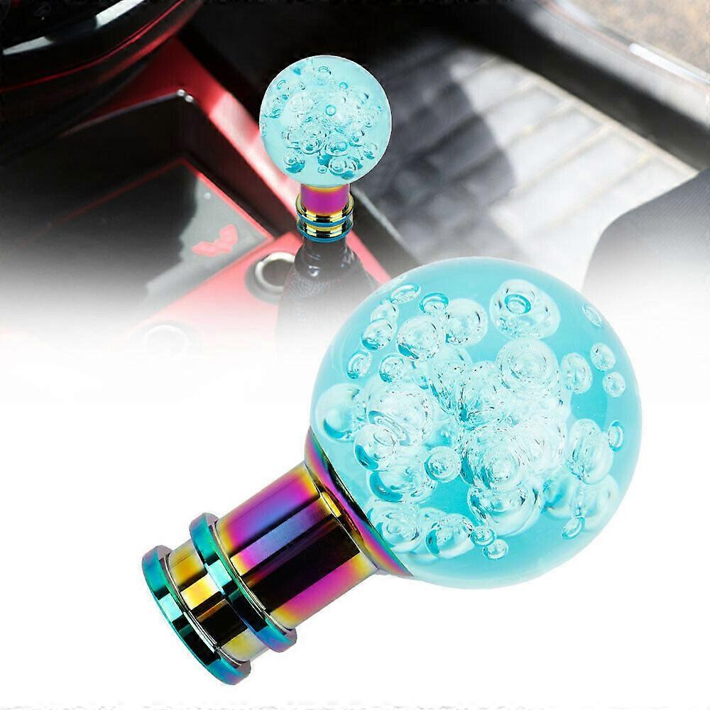 Manual Gear Shift Knob Acrylic Crystal Bubble Round Ball Gear Shifter Personalized Car Accessories Easy Installation