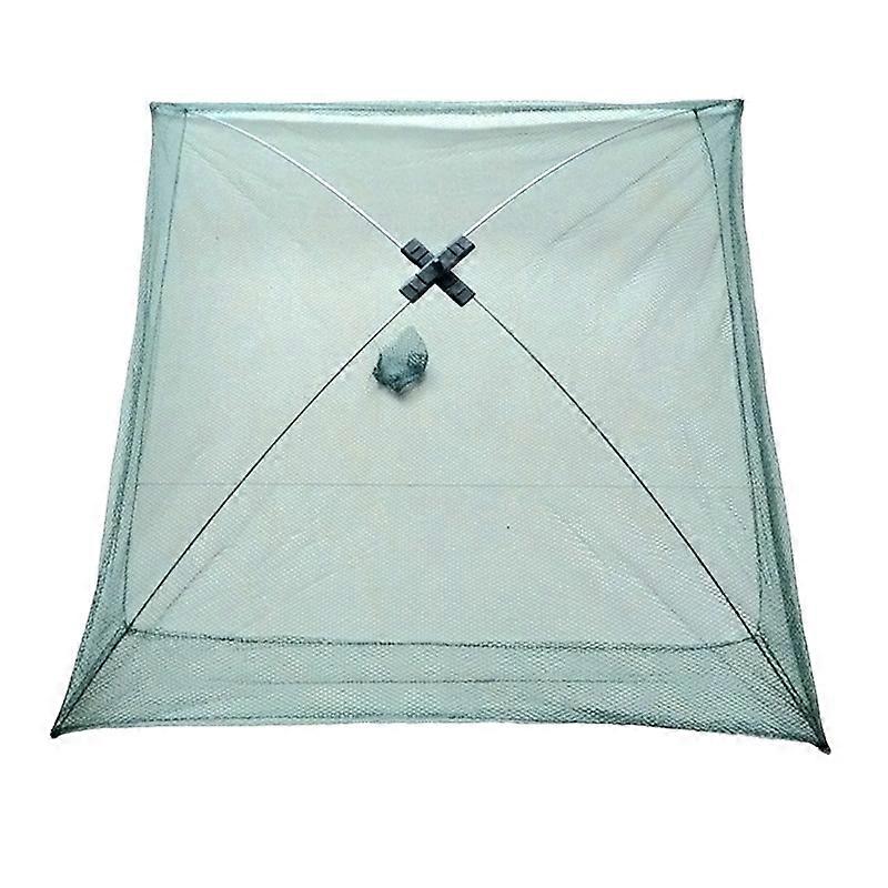 Fishing Net Foldable Folding Mesh Nylon Fishing Net Baits Trap Cast Dip Crab Shrimp Net