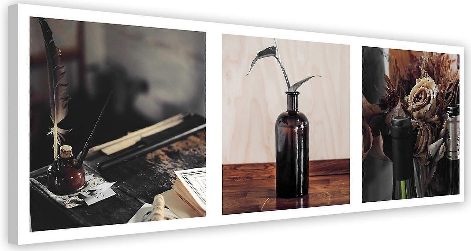 Leinwandbild, Stillleben Set - 120x40