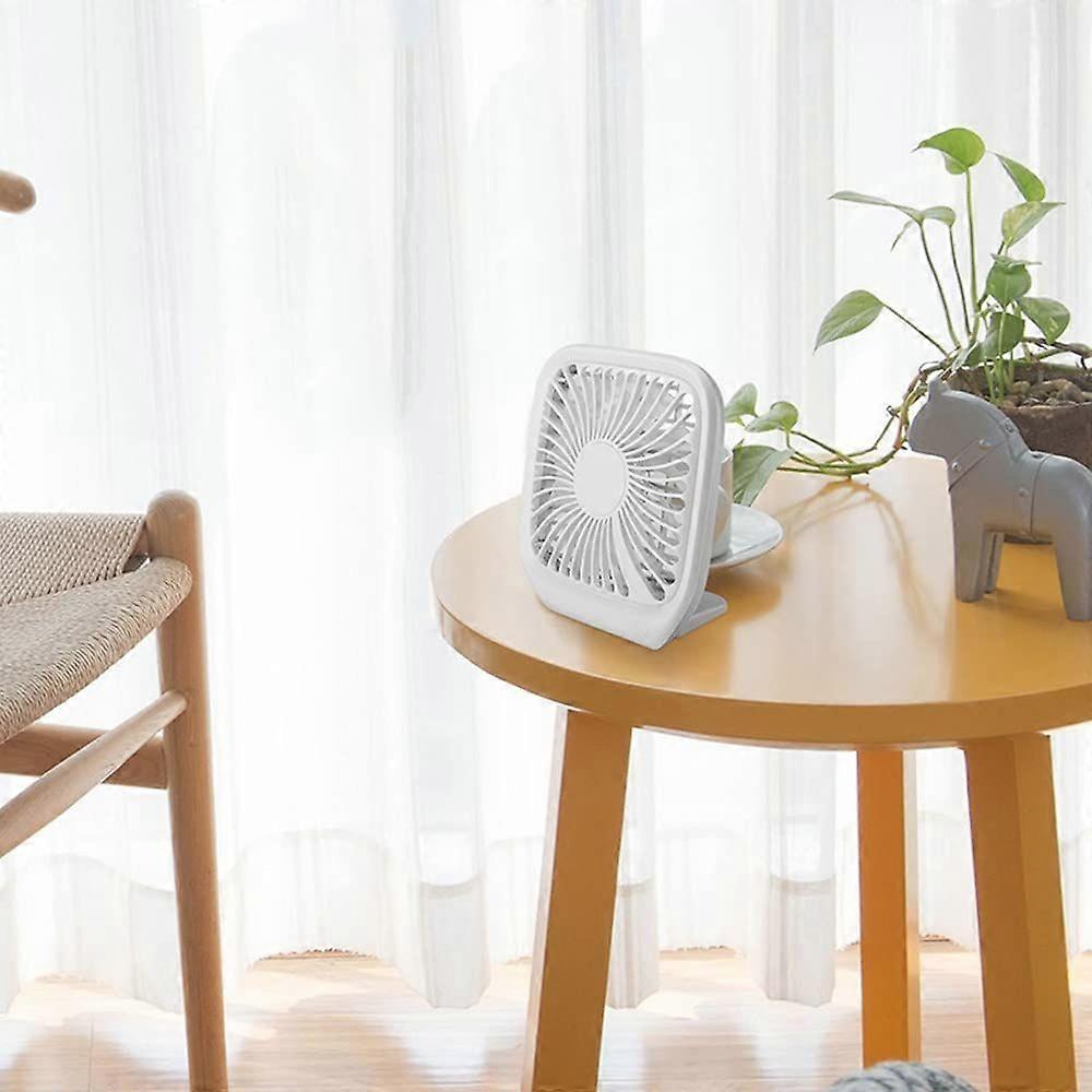 Small Silent USB Desk Fan (WHITE)