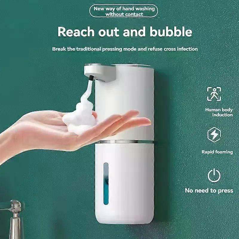 New Automatic Foam Soap Dispensers For Bathroom Smart Washing Hand Machine With USB Charging Two Colors with ABS Material
